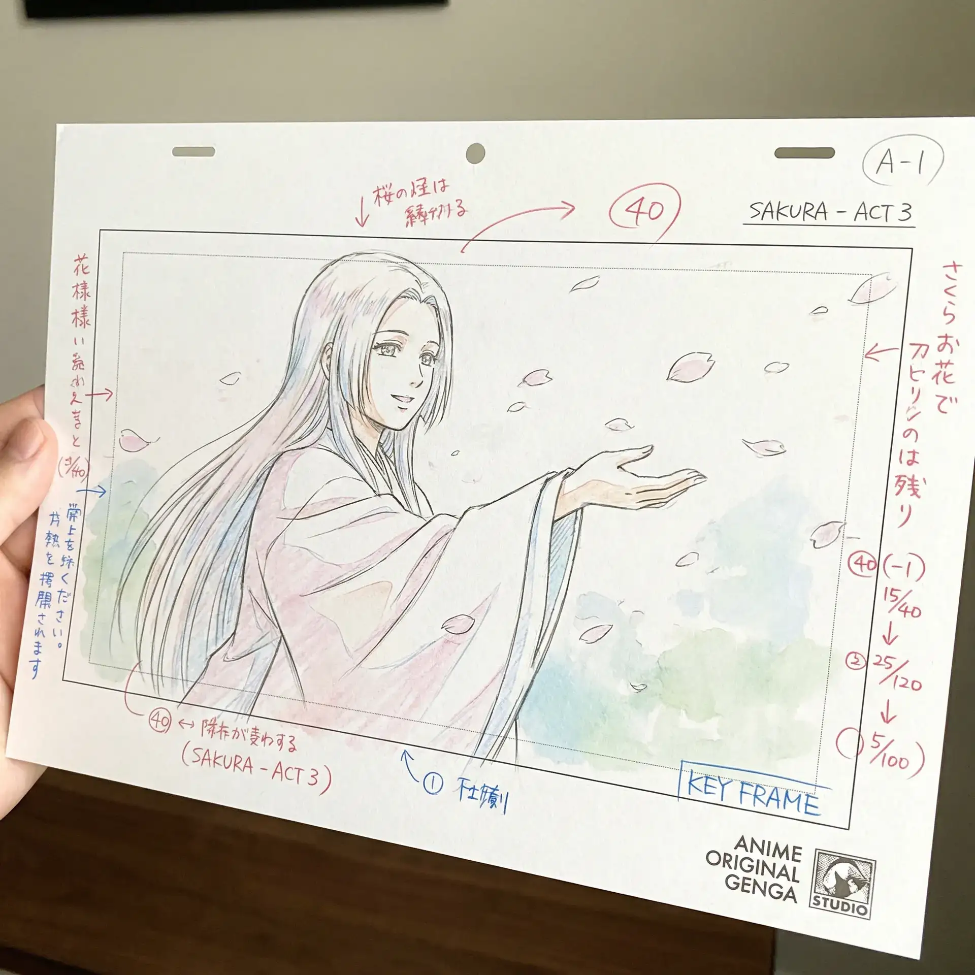 萝莉岛 作品春日序曲关键帧原画手稿